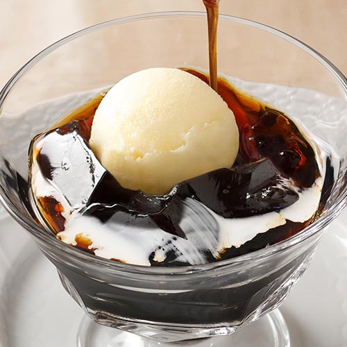 季節のコーヒーゼリー ～モカブレンド豆使用～ コーヒーシロップ添え